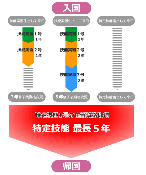 特定技能者になるまでの流れ